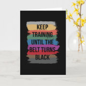 Belt macht Black Karate Martial Arts Karte (Gelbe Blume)