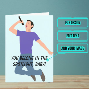 Belt Out of Note Singer Geburtstag Karte