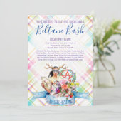 Beltane Bash Blumenfrühling Karierter Mai Tag Einladung (Stehend Vorderseite)