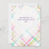 Beltane Bash Blumenfrühling Karierter Mai Tag Einladung (Rückseite)