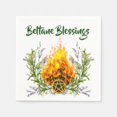 Beltane Blessings Bonfire Wicca Sabbat Party Serviette (Vorderseite)