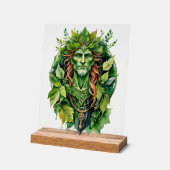 Beltane Celtic Greenman Forest God Sabbat Altar Acrylschild (Winkel)