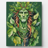 Beltane Celtic Greenman Forest God Sabbat Altar Fotoplatte (Vorderseite)