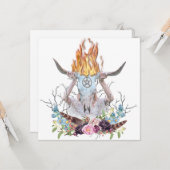 Beltane Feuerwald Ritual Scene May Day Karte (Vorderseite/Rückseite Beispiel)