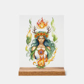 Beltane Fire Summer Goddess Floral Sabbat Altar Acrylschild (Vorderseite)