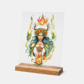 Beltane Fire Summer Goddess Floral Sabbat Altar Acrylschild (Winkel)