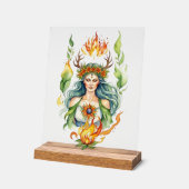 Beltane Fire Summer Goddess Floral Sabbat Altar Acrylschild (Winkel)
