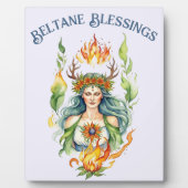 Beltane Fire Summer Goddess Floral Sabbat Altar Fotoplatte (Vorderseite)