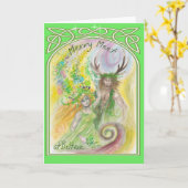 Beltane Gott und Göttin Karte (Gelbe Blume)