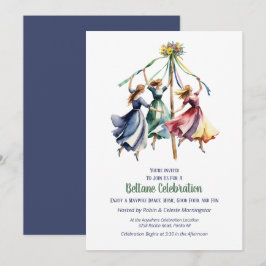 Beltane-Maibaum-Tanz Sommer-Sabbat-Party Einladung
