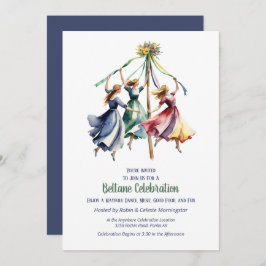 Beltane Maypole Dance Summer Sabbat Party Einladung
