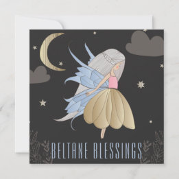 Beltane Night Fairy & Sky Wiccan Sabbat Feiertagskarte