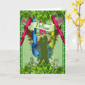 Beltane Pagan Greeting Card Karte (Gelbe Blume)