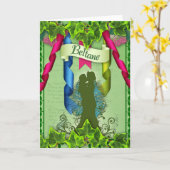 Beltane Pagan Greeting Card Karte (Gelbe Blume)