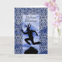 Beltane Segings Lila Horned Man Silhouette