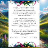 Beltane Segnungen Pagan Wiccan Flat Holiday Card Feiertagskarte