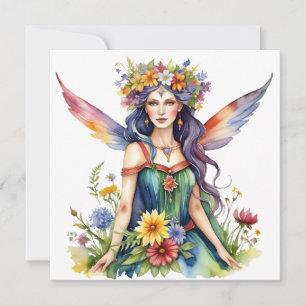 Beltane Sommer Fee Floral Wicca Sabbat  Feiertagskarte