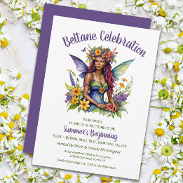 Beltane Sommerfee Blumen-Sabbat-Party Einladung