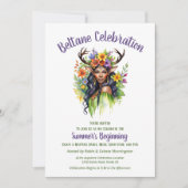 Beltane Summer Fairy Floral Sabbat Party Einladung (Vorderseite)