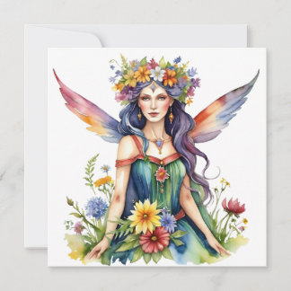 Beltane Summer Fairy Floral Wicca Sabbat Feiertagskarte