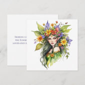 Beltane Summer Fairy Floral Wicca Sabbat  Feiertagskarte (Vorne/Hinten)