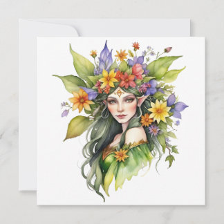 Beltane Summer Fairy Floral Wicca Sabbat Feiertagskarte