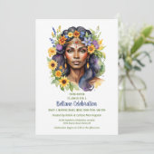 Beltane Summer Goddess Floral Sabbat Party Einladung (Stehend Vorderseite)