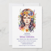 Beltane Summer Goddess Floral Sabbat Party Einladung (Vorderseite)