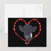 BELTED GALLOWAY HEART FEIERTAGSPOSTKARTE (Vorne/Hinten)