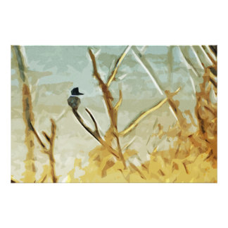 Belted Kingfisher am Rivers Edge Abstrakt Fotodruck