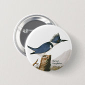 Belted Kingfisher by John James Audubon, Bird Button (Vorne & Hinten)