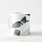 Belted Kingfisher von Audubon Kaffeetasse (Vorderseite Links)