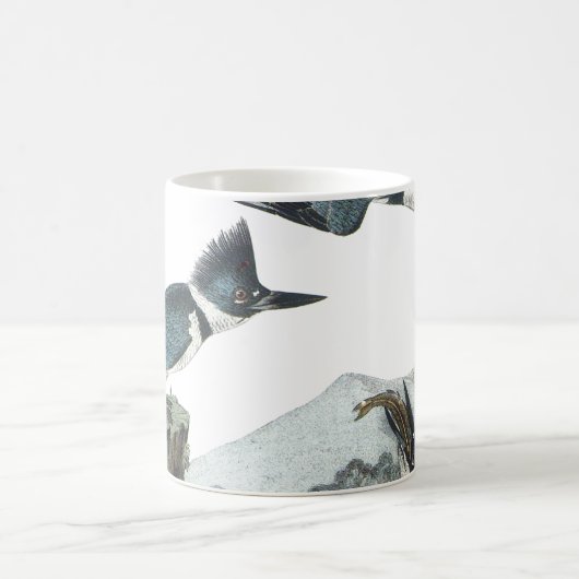 Belted Kingfisher von Audubon Kaffeetasse (Mittel)