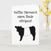 Beltie Bauern erwerben ihre Streifen - alles Gute Karte (Gelbe Blume)