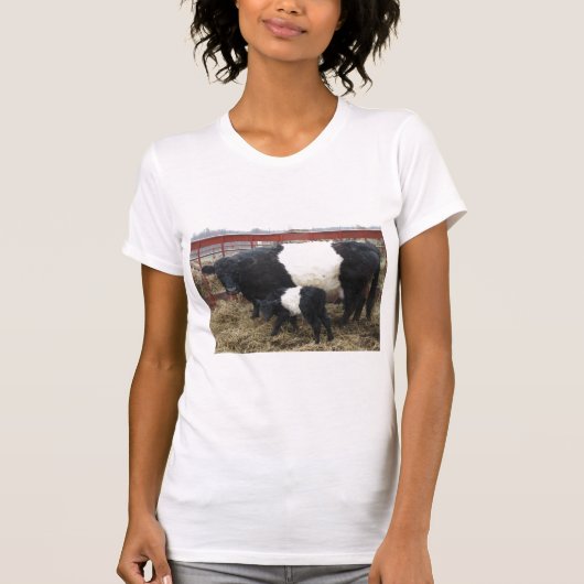 Beltie Kuh und Calf T - Shirt (Vorderseite)