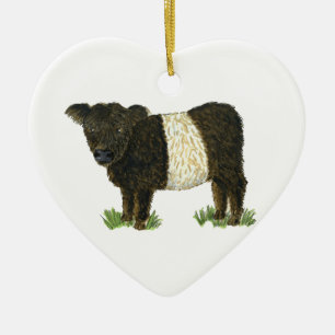 "Beltie" umgeschnallter Galloway Keramik Ornament
