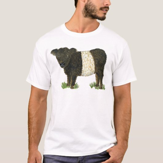"Beltie" umgeschnallter Galloway T-Shirt (Vorderseite)