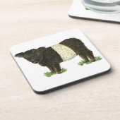 "Beltie" umgeschnallter Galloway Untersetzer (Linke Seite)