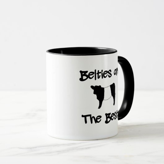 Belties sind die schönste geliebte Galloway Kuh Tasse (VorderseiteRechts)
