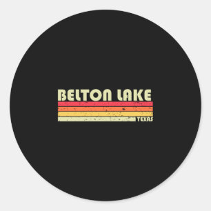 Belton Lake Texas lustige Angeln Camping Sommer Runder Aufkleber