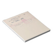 Belton Mills Belton, SC Receipt Notepad Notizblock (angewinkelt)