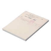 Belton Mills Belton, SC Receipt Notepad Notizblock (Rotiert)