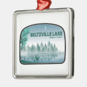 Beltzville Lake Pennsylvania Deer Ornament Aus Metall (Links)