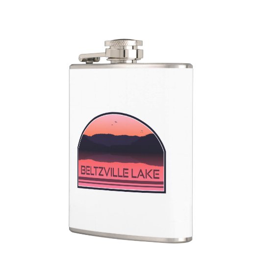 Beltzville Lake Pennsylvania Red Sunrise Flachmann (Links)