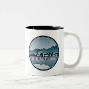 Beltzville Lake Pennsylvania Reflektion Zweifarbige Tasse