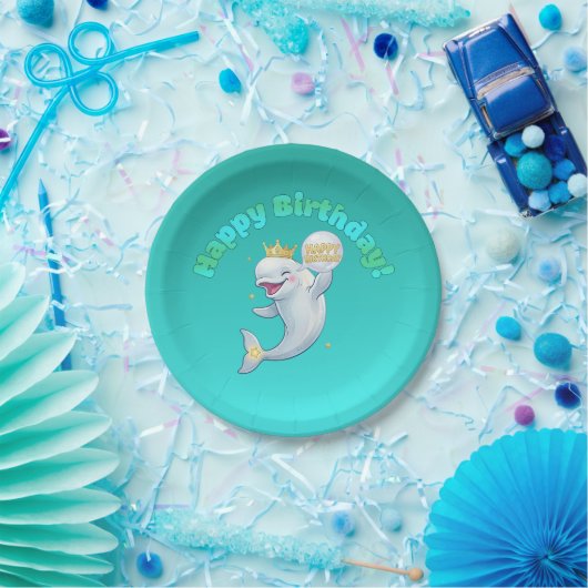 Beluga Boo Alles Gute zum Geburtstag 7" Pappteller (Party)