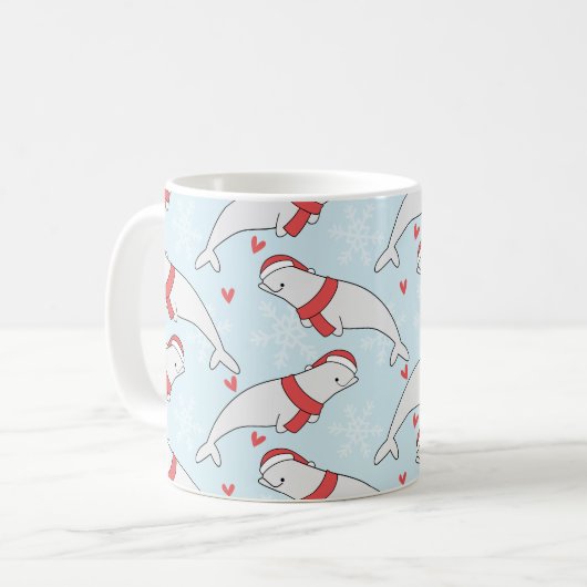 Beluga Christmas Tasse (Vorderseite Links)