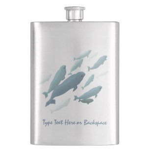 Beluga Flask Custom Beluga Whale Art Drink Flasche Flachmann