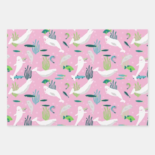 Beluga Party Geschenkpapier Set (Vorderseite 3)