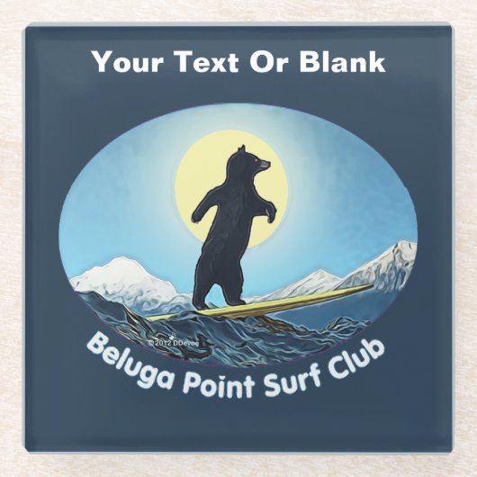 Beluga Point Surf Club Glasuntersetzer (Vorderseite)